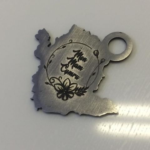 Anglesey Pendant steel mon mam